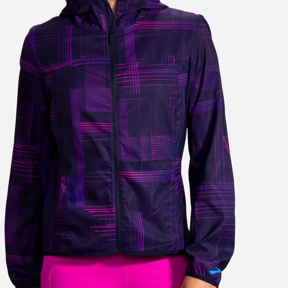Brooks Women's Canopy Full-Zip Jacket -  NWT - Navy Matrix - XS